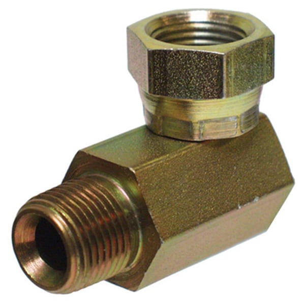Apache 39005075 .37 in. Male Pipe x .37 in. Female Pipe- 90 Degree Swivel- Hydraulic Adapter 156935 - main